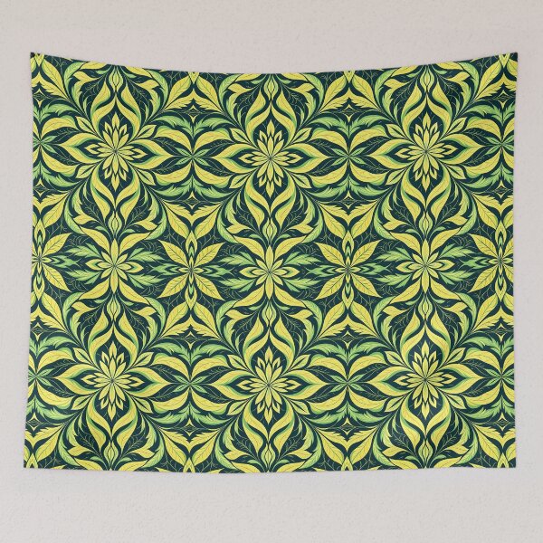 Item preview, Green, Flowers & Leaves, Abstract Artistic Stylize, Symmetrical Repeated Texture Pattern (image size 8320x12480) designed and sold by Digital-Davinci.