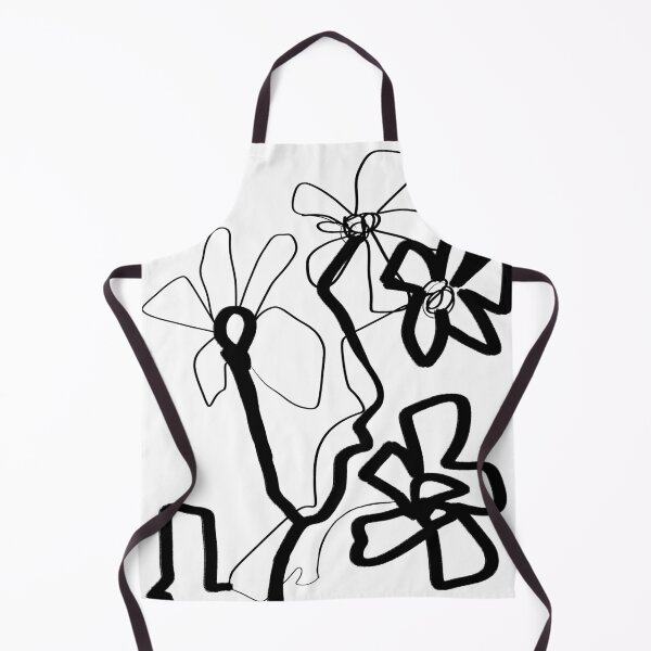 Aperçu de l'œuvre Color Me Flowers – Naïve Doodle Flower Art in Black & White and Color créée et vendue par Oarahconception.