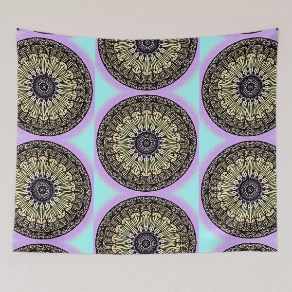 Item preview, Ethnic Rainbow mandala Vibrant watercolor pastel colorful bohemian mandala  designed and sold by DivineMandala.
