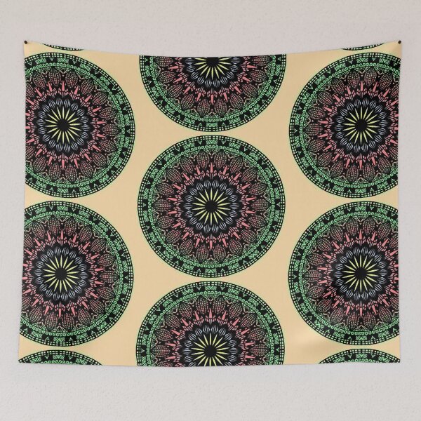 Item preview, Abstract intricate Spiritual watercolor pastel colorful indian mandala  designed and sold by DivineMandala.