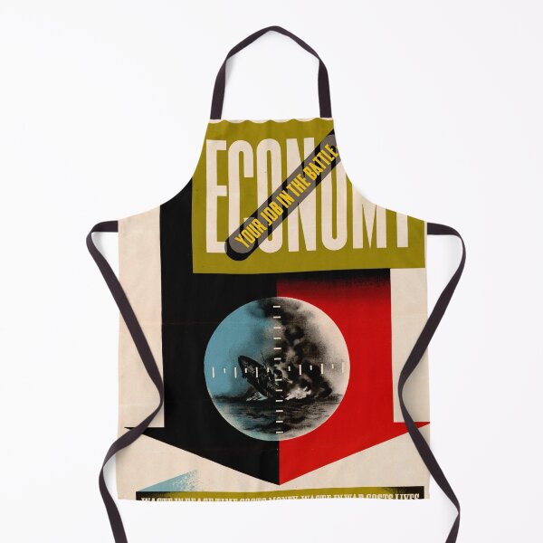 Item preview, WWII Era Poster | Abram Games Design | Battle of the Atlantic Art | Economy & Efficiency | Vintage Propaganda Print designed and sold by artofuniverse.