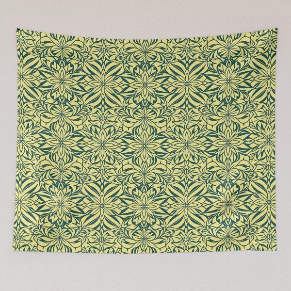 Item preview, Green, Flowers & Leaves, Abstract Artistic Stylize, Symmetrical Repeated Texture Pattern (image size 8320x12480) designed and sold by Digital-Davinci.