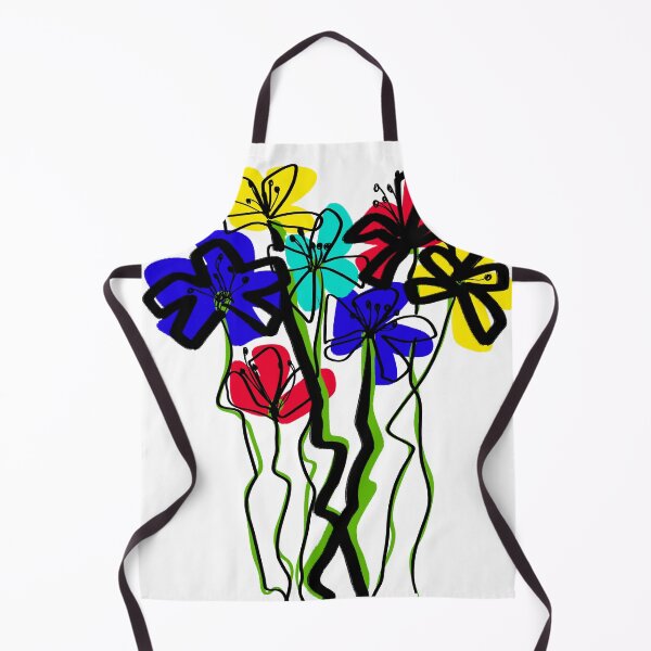 Aperçu de l'œuvre Copie de Copie de Color Me Flowers – Naïve Doodle Flower Art in Black & White and Color créée et vendue par Oarahconception.