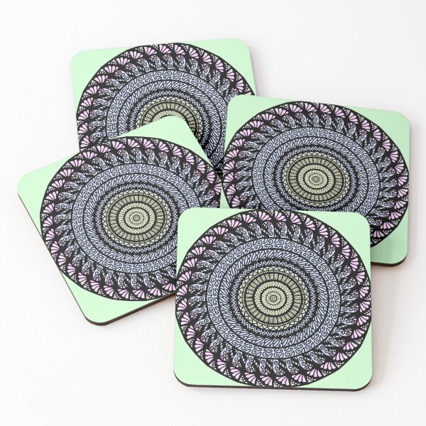 Item preview, Indian spiritual watercolor pastel colorful Meditation mandala  designed and sold by DivineMandala.