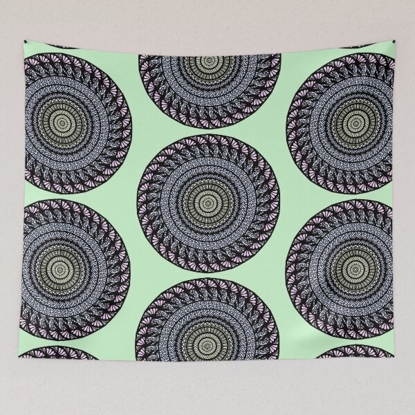 Item preview, Indian spiritual watercolor pastel colorful Meditation mandala  designed and sold by DivineMandala.