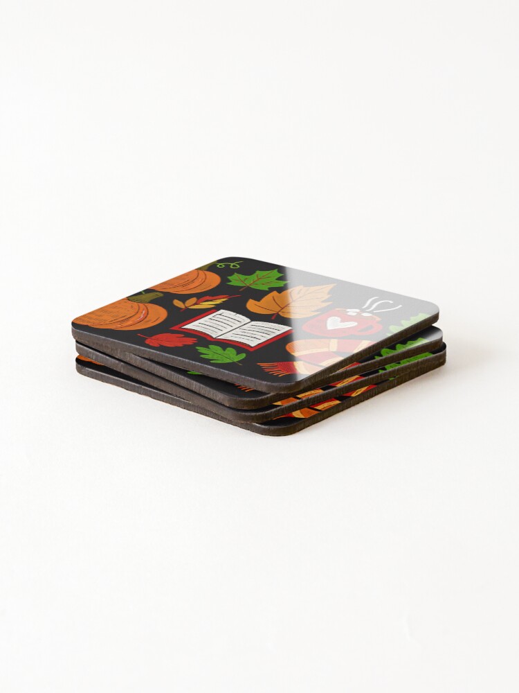 Thumbnail 4 of 5, Coasters (Set of 4), Embroidered Fall designed and sold by Rassrus.
