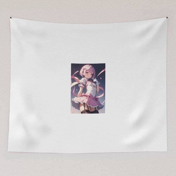 Item preview, Bubblegum-Hued Anime Heroine with Heart Accents designed and sold by iloveanimechibi.