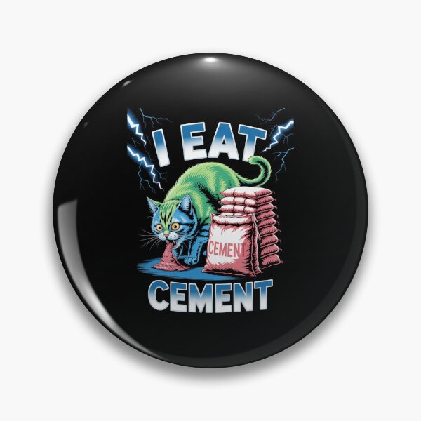 Item preview, Brainrot I Eat Cement Cat Illustration designed and sold by jotaro210.