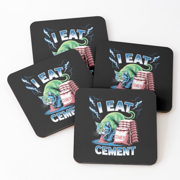 Item preview, Brainrot I Eat Cement Cat Illustration designed and sold by jotaro210.
