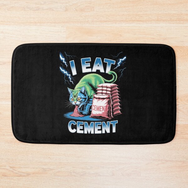Item preview, Brainrot I Eat Cement Cat Illustration designed and sold by jotaro210.