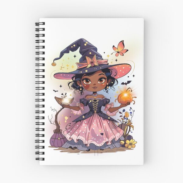 Item preview, Cute Halloween Witch Illustration | Pastel Fantasy Wall Art & Gifts | Kawaii Witchcore Design designed and sold by Medeea Publishing.