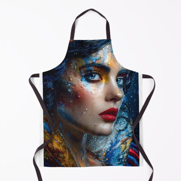 Item preview, Vibrant Portrait with Artistic Water Droplets Effect designed and sold by Artessie.