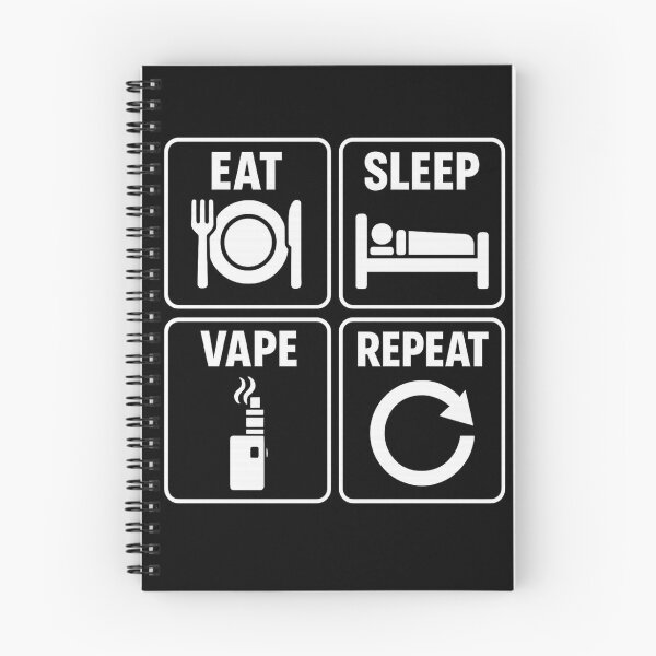 Item preview, Eat Sleep Vape Repeat – White Design for Black Shirt designed and sold by House of Taste Designs.