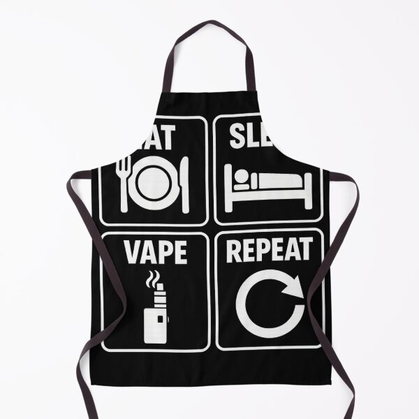 Item preview, Eat Sleep Vape Repeat – White Design for Black Shirt designed and sold by House of Taste Designs.