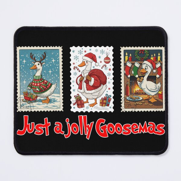 Item preview, Just a jolly goose-mas - Funny Christmas goose postage stamp designed and sold by Youngkev-arts.