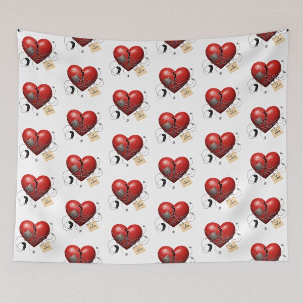 Item preview, Broken Heart with Headphones and “Lo Sorry” Note – Emotional Digital Artwork designed and sold by PixelVibe782.