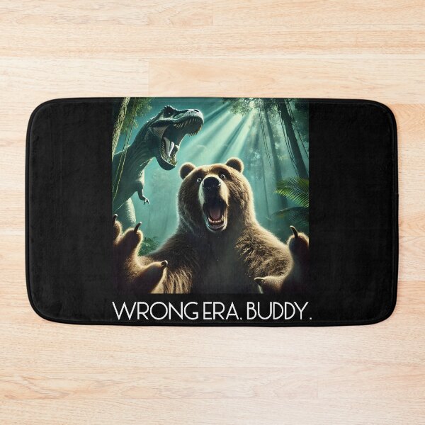 Item preview, Crazy Bear Selfie T-Rex Dinosaur Wrong Era Buddy Bear Lover designed and sold by Kimberley King Art  King Art.