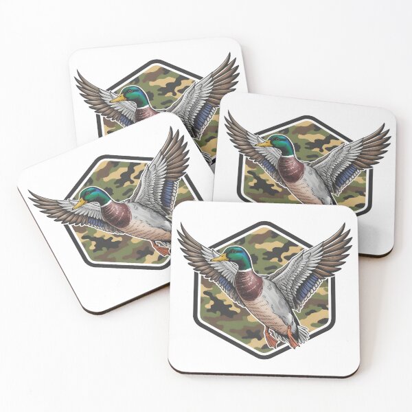 Item preview, Mallard Duck Hunting Camo Badge – Wildlife Outdoor Illustration designed and sold by Snifferius.