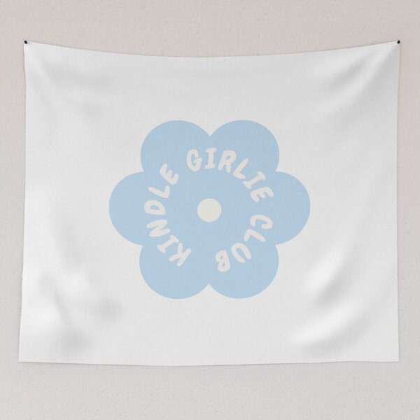 Item preview, Kindle Girlie Club (pastel blue flower) designed and sold by Hi-kari.