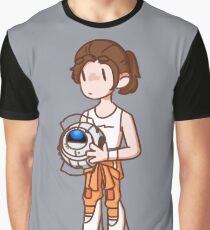 Portal 2 Chell und Wheatley Grafik T-Shirt