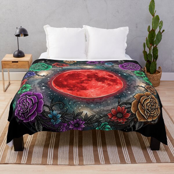 Item preview, Gothic Blood Moon with Floral Ring T-Shirt designed and sold by HAFIZ-DP.