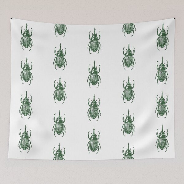 Item preview, Minimalist Rhinoceros Beetle Art – Nature Inspired Design designed and sold by JollyCritters.