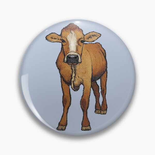 Item preview, Heifer Calf, Farm Animal Drawing, Big Ears designed and sold by JoyfulWhimsy.
