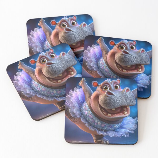 Item preview, Happy Hippo Ballerina Dancing on Stage designed and sold by Artessie.