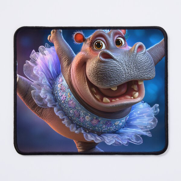 Item preview, Happy Hippo Ballerina Dancing on Stage designed and sold by Artessie.