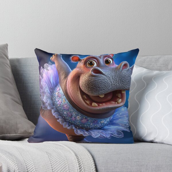 Item preview, Happy Hippo Ballerina Dancing on Stage designed and sold by Artessie.