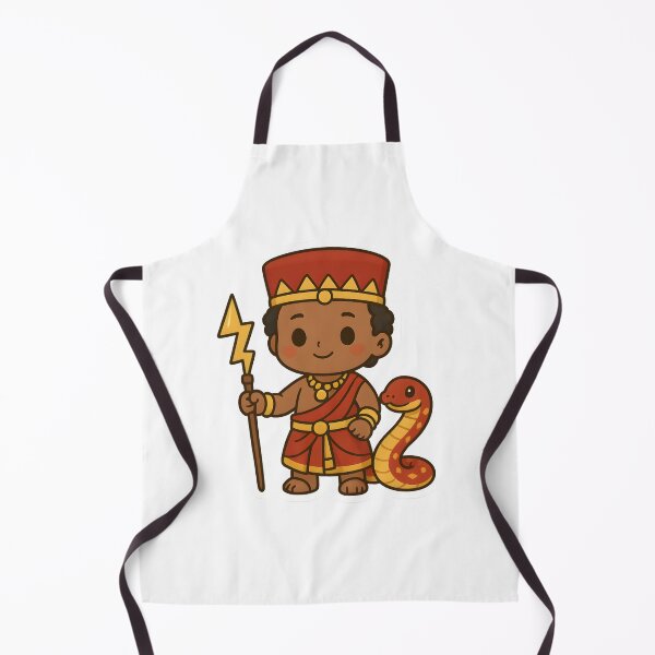 Item preview, Kawaii Shango Orisha – Cute Afro-Caribbean God with Lightning & Snake designed and sold by OsasChild.
