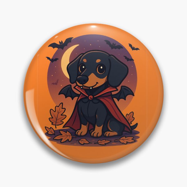 Item preview, Count Barkula – Vampire Dachshund Halloween Cartoon designed and sold by Doxie Life.