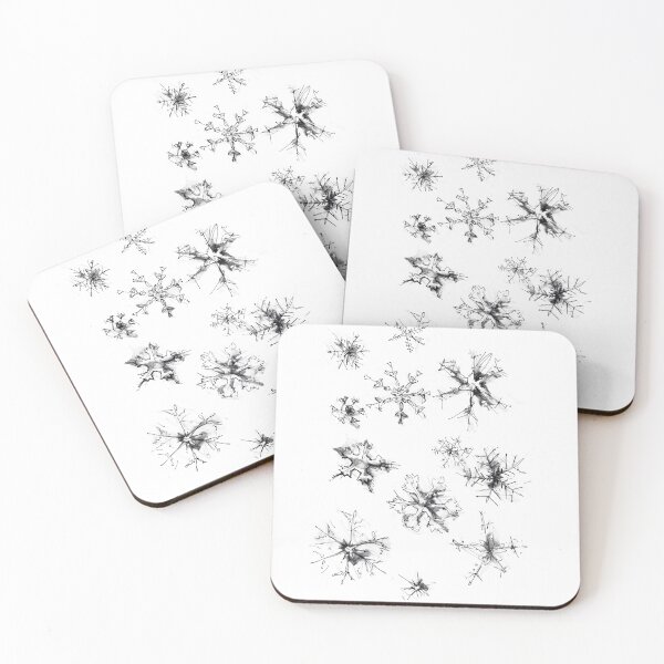 Item preview, Delicate Falling Snowflakes designed and sold by SleekLineSketches.