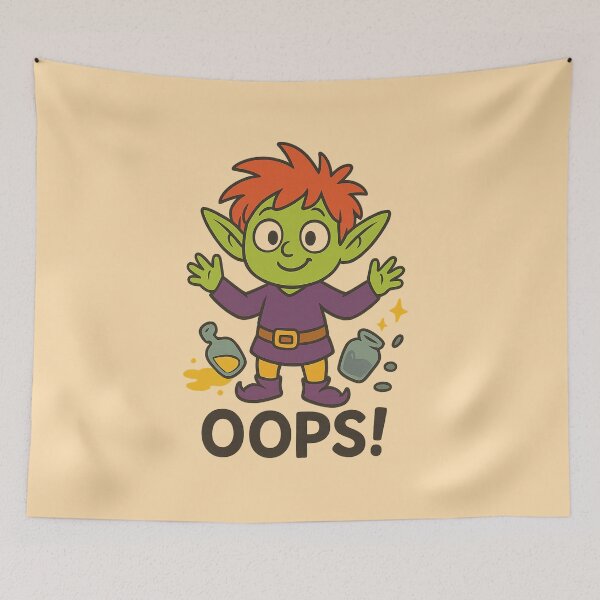 Item preview, Zirik the Naughty Goblin – Oops! designed and sold by DesignShopAD.