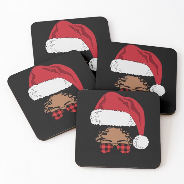 Item preview, Black African American Santa Afro Christmas Melanin Buffalo designed and sold by ChristineAyer.