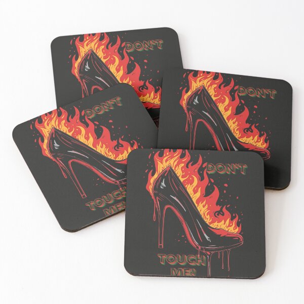 Item preview, Don't Touch Me – Burning high heel with a strong statement message designed and sold by ParaSiempreS.