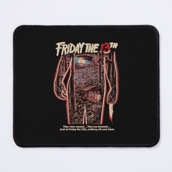 Item preview, The Friday 13th Forest Scene Killer Silhouette Vintage Horror designed and sold by treatmentjini.