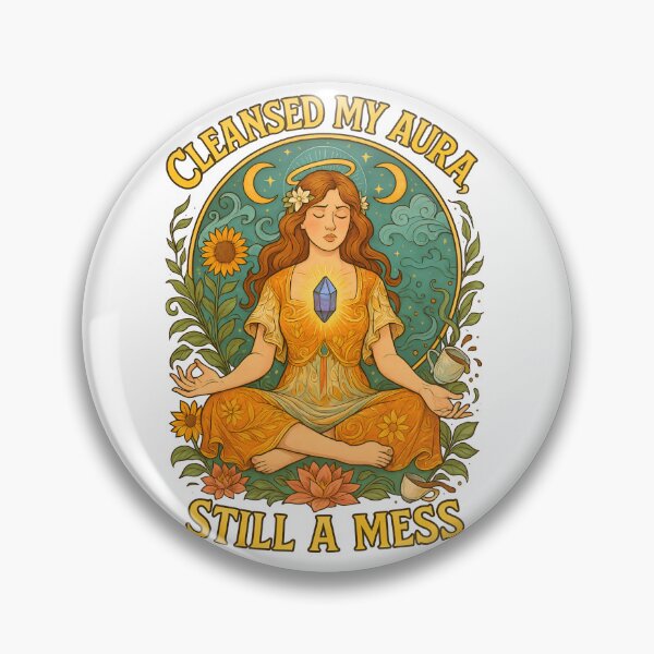 Item preview, Cleansed My Aura, Still a Mess Art Nouveau T-Shirt | Spiritual Reality Humor designed and sold by MySpiritTravels.