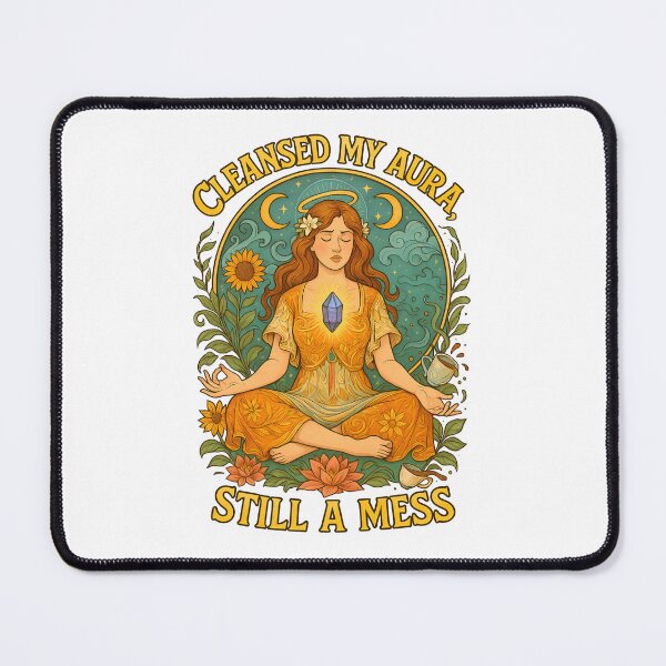Item preview, Cleansed My Aura, Still a Mess Art Nouveau T-Shirt | Spiritual Reality Humor designed and sold by MySpiritTravels.