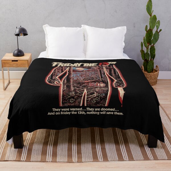 Item preview, The Friday 13th Forest Scene Killer Silhouette Vintage Horror designed and sold by treatmentjini.
