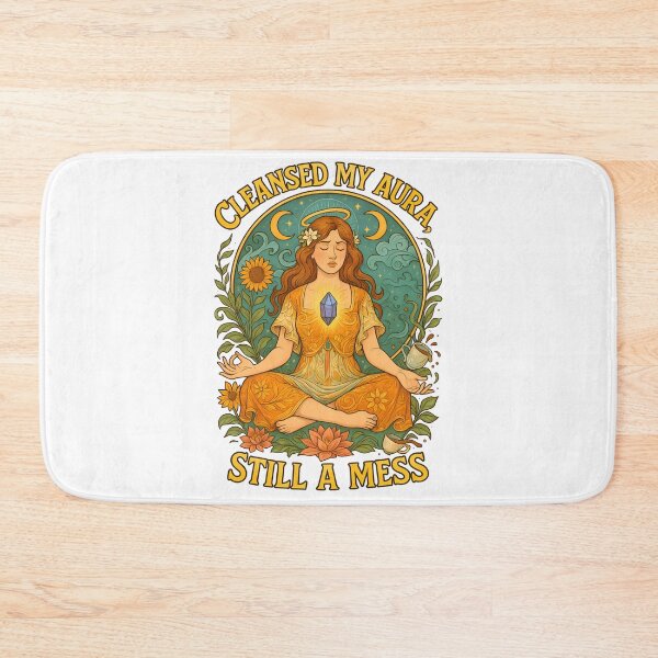 Item preview, Cleansed My Aura, Still a Mess Art Nouveau T-Shirt | Spiritual Reality Humor designed and sold by MySpiritTravels.