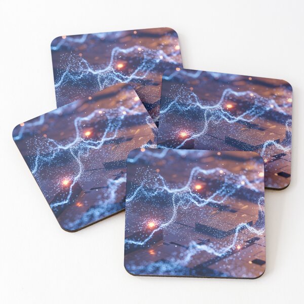 Item preview, An abstract background of glowing data waves designed and sold by homydesign.