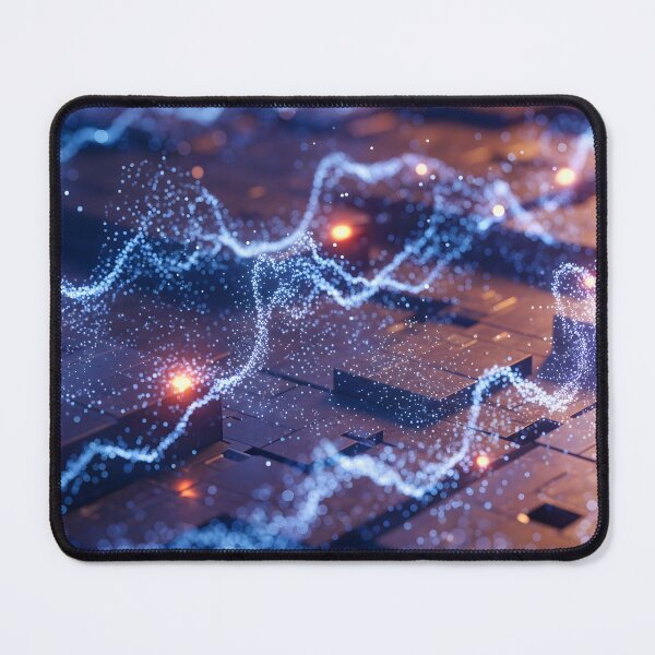 Item preview, An abstract background of glowing data waves designed and sold by homydesign.