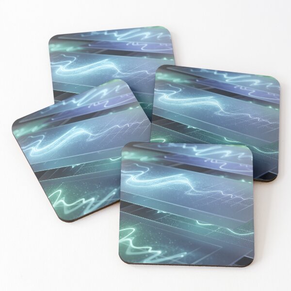 Item preview, An abstract data analysis with glowing graphs designed and sold by homydesign.