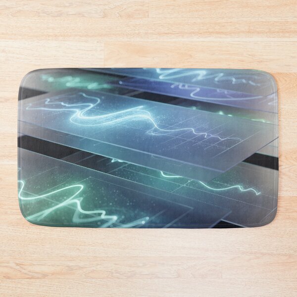 Item preview, An abstract data analysis with glowing graphs designed and sold by homydesign.