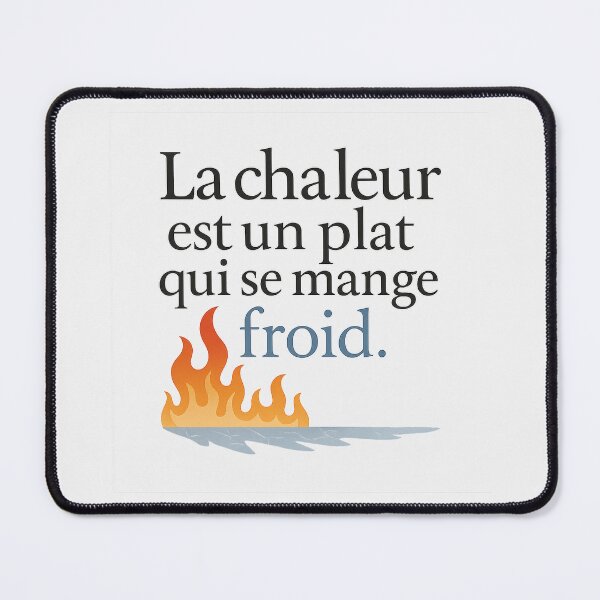 Item preview, “Heat is a dish best served cold” – Fire & Ice Typography designed and sold by Bratak.