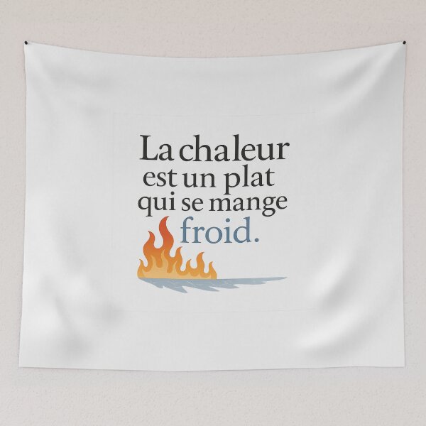 Item preview, “Heat is a dish best served cold” – Fire & Ice Typography designed and sold by Bratak.