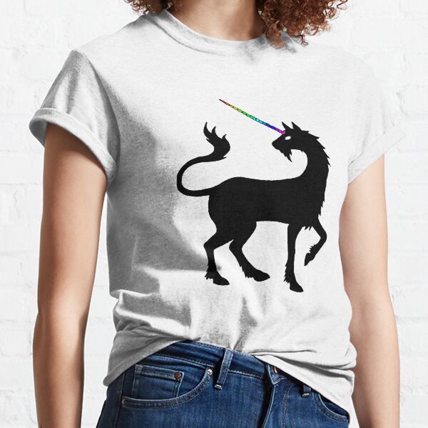 Black Rainbow Unicorn Classic T-Shirt