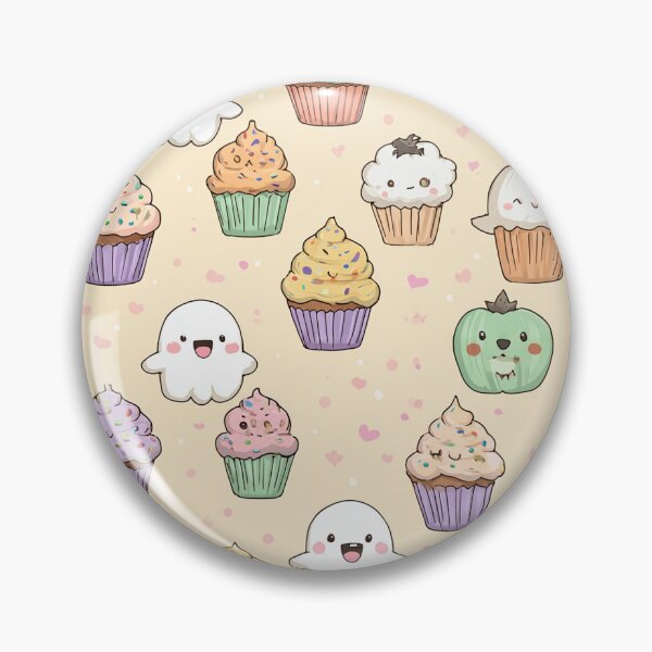 Item preview, Haunted Cupcake Delight designed and sold by Kawaii Patterns | Chubby Animals & Cute Ghosts.