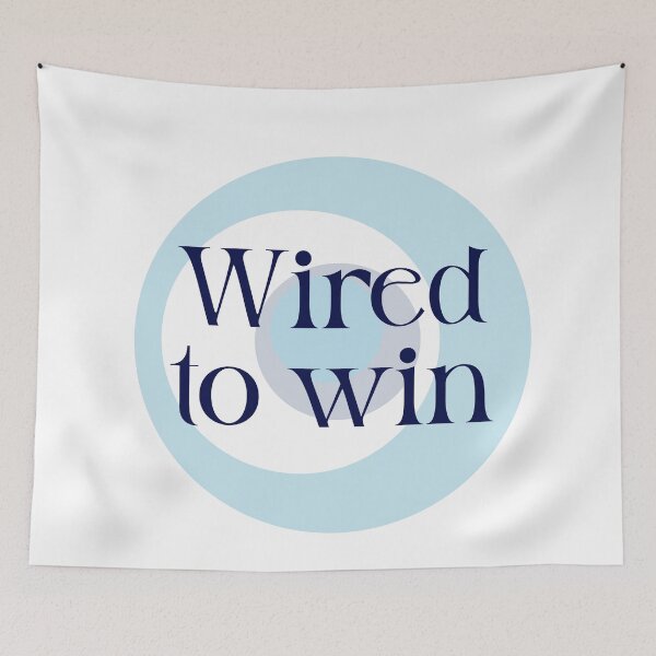 Item preview, typographical blue circle tshirt designed and sold by TypeNTone.